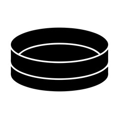 Petri dish sample glyph icon