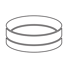 Petri dish sample line icon