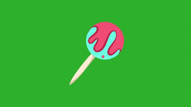 candy animation on green screen