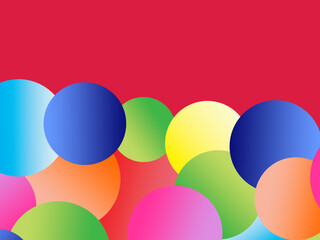 Colorful gradient ball background. Abstract colorful 3d ball pattern. Colorful balloon pattern background with artistic digital concept.
