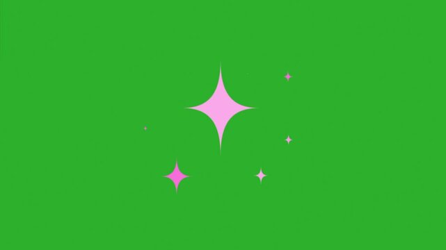 star animation on greens creen