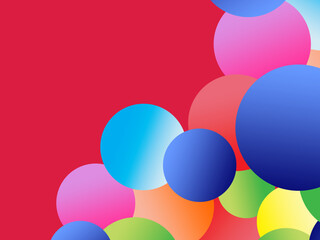 Colorful gradient ball background. Abstract colorful 3d ball pattern. Colorful balloon pattern background with artistic digital concept.