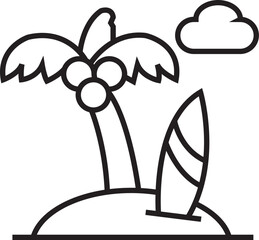 Surfing Vector Icon Stock Illustration