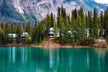 Emerald Lake .Canadian Rocky Mountain Resorts British Columbia.