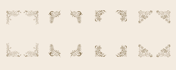 Vintage deco frame and border. Abstract decoration element object