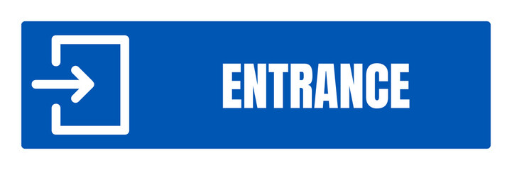 Entrance Sign  Directional Arrow Graphics for Access and Entry