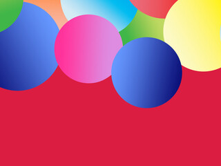Colorful gradient ball background. Abstract colorful 3d ball pattern. Colorful balloon pattern background with artistic digital concept.
