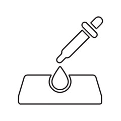 Test blood sample line icon
