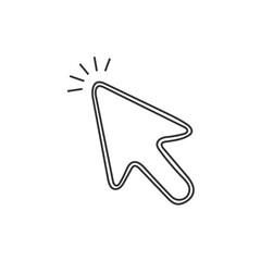 Mouse cursor vector icon, click pointer, mouse pointer. Flat Design. Vector. Illustration. Cursor icon with editable stroke.