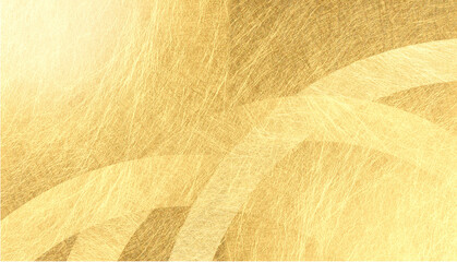 金色の和紙 面と線の構成　背景素材（アブストラクト）