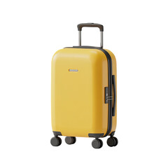 Yellow suitcase luggage rolling carry on travel bag for vacation and business trip travel gear luggage