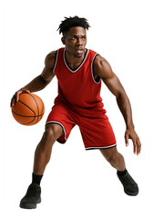 Basketball player with ball