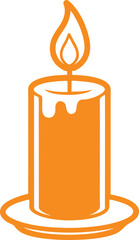 vector illustration of a candle