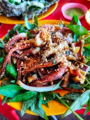 Seafood market in Can Gio island, Vietnam