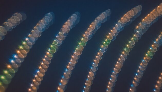 Abstract light trails in a dark background
