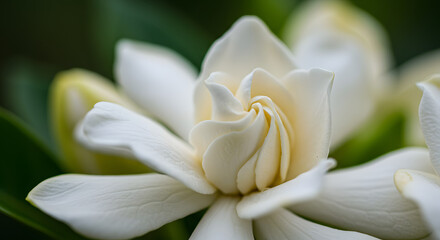 優美な白花 柔らかな光で輝く 繊細な造形. AI Generated