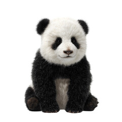 Obraz premium panda isolated transparent background, full-body shot, png