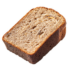 Slice of Whole Grain Bread with Visible Seeds and Nuts
