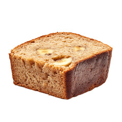 Slice of Banana Bread with Visible Banana Pieces
