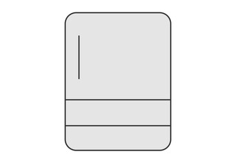 Simple Refrigerator Illustration (Line Art)