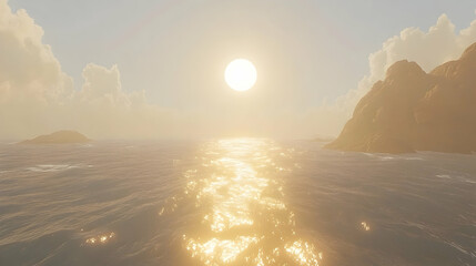 Golden hour seascape