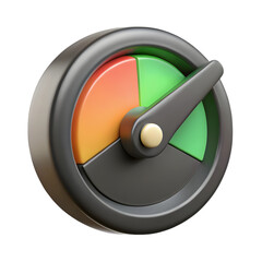 3d render of a circular performance gauge