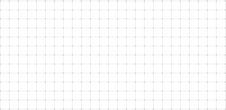 Square grid texture, grid line paper sheet with crosses and dots on white background. Vector illustration