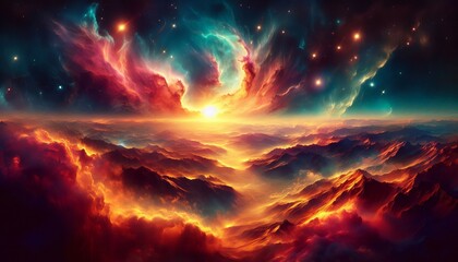 Nebula Twilight Golden Hour Highlights outer atmospheric areas