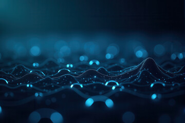 Abstract 3D illustration of a futuristic digital network