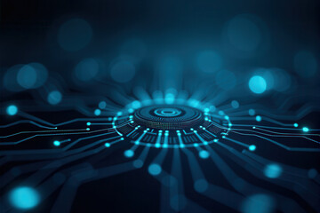 Abstract 3D illustration of a futuristic digital network