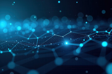 Abstract 3D illustration of a futuristic digital network