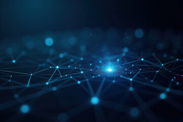 Abstract 3D illustration of a futuristic digital network