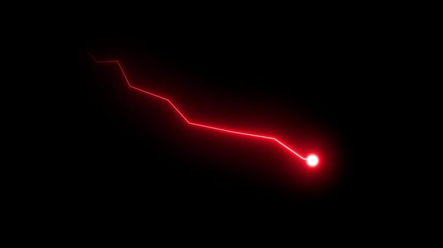 Down curve arrow animation, Falling prices concept arrow animation 4k animated Down curve arrow animation, Falling prices concept arrow animation.