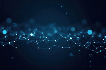 Abstract 3D illustration of a futuristic digital network