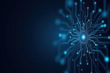 Abstract 3D illustration of a futuristic digital network