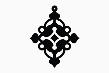 Intricate Black and White Geometric Design for Decorative Use