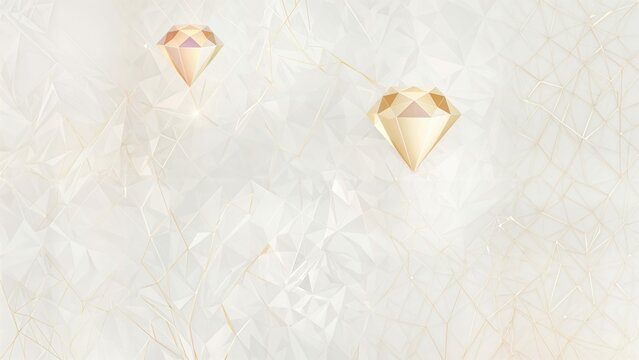 Abstract Crystal Diamond Vector Background with Wealth-Inspired Geometry.