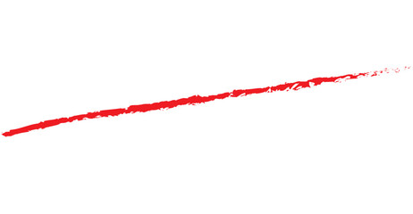 Vibrant Red Brush Stroke Illustration: Diagonal Artistic Smear on White Background for Creative Projects and Design Elements, Adding a Bold and Dynamic Touch