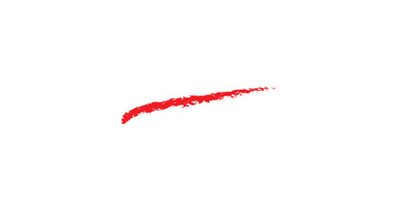 Vibrant Red Brush Stroke Isolated on White: Dynamic Artistic Element for Graphic Design, Presentation and Creative Projects, Featuring Abstract Expression and Bold Color