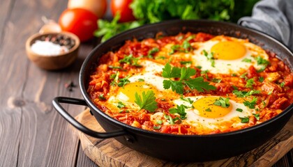 Traditional menemen dish featuring eggs and tomatoes, captured in a culinary context that highlights the essence of menemen as a beloved traditional food. Enjoy the delightful flavors of menemen.