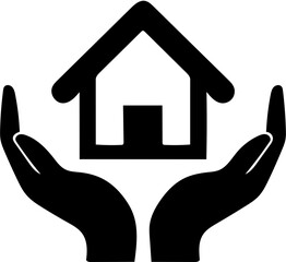 house in hands,hands holding paper house, family home, homeless housing and home protecting insurance concept, foster home care, homeschooling, proptech concept