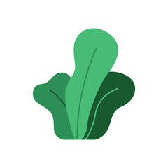 Bushes illustration in flat style. Collection green plants for decoration. Vector isolated on white background.