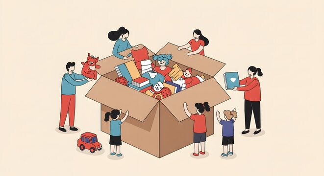 International Day of Charity Community Toy Drive  Families Collaborate to Donate Toys for Children in Need
