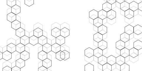 Abstract hexagon white background with shadow .white background Futuristic blue neon honeycombs. Modern technology design. Vector illustration.	