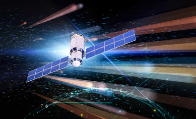 Satellite dish for digital telecommunication