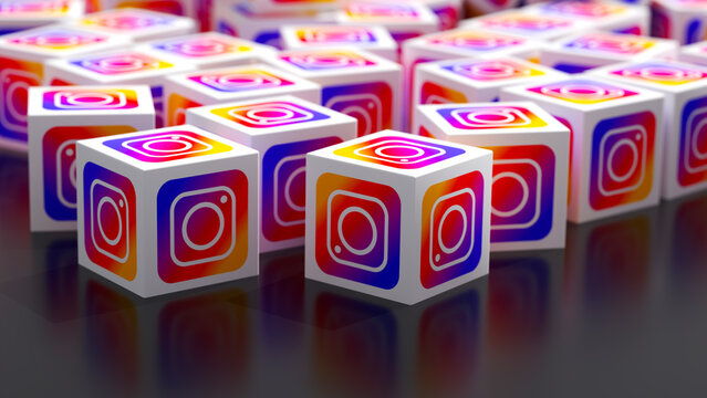 Instagram 3D Social Media Icons