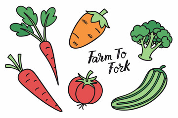 Green Goodness: Illustrated Vegetable Vector Pack