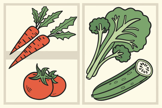 Farm to Fork: Color Veggie Icons Pack