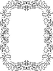 frame with floral ornament