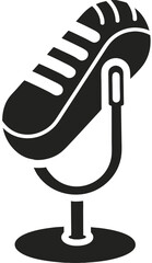 Microphone simple icon. Vector illustration 